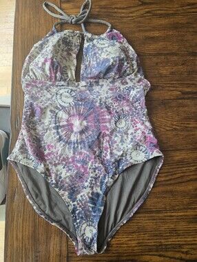 Anne Cole purple Tie-Dye One-Piece Swimsuit - size 12